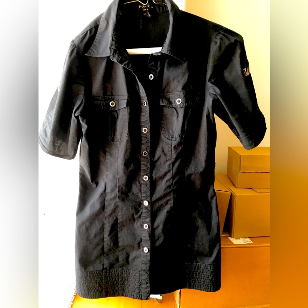 Black button up shirt